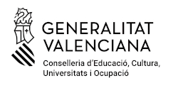Logotipo de Generalitat Valenciana — Conselleria d'Educació, Cultura, Universitats i Ocupació